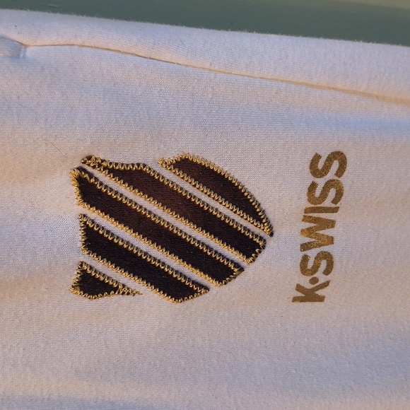 Women's K-Swiss Cream Gold  Logo Sweatpant Jogger M - Picture 3 of 10